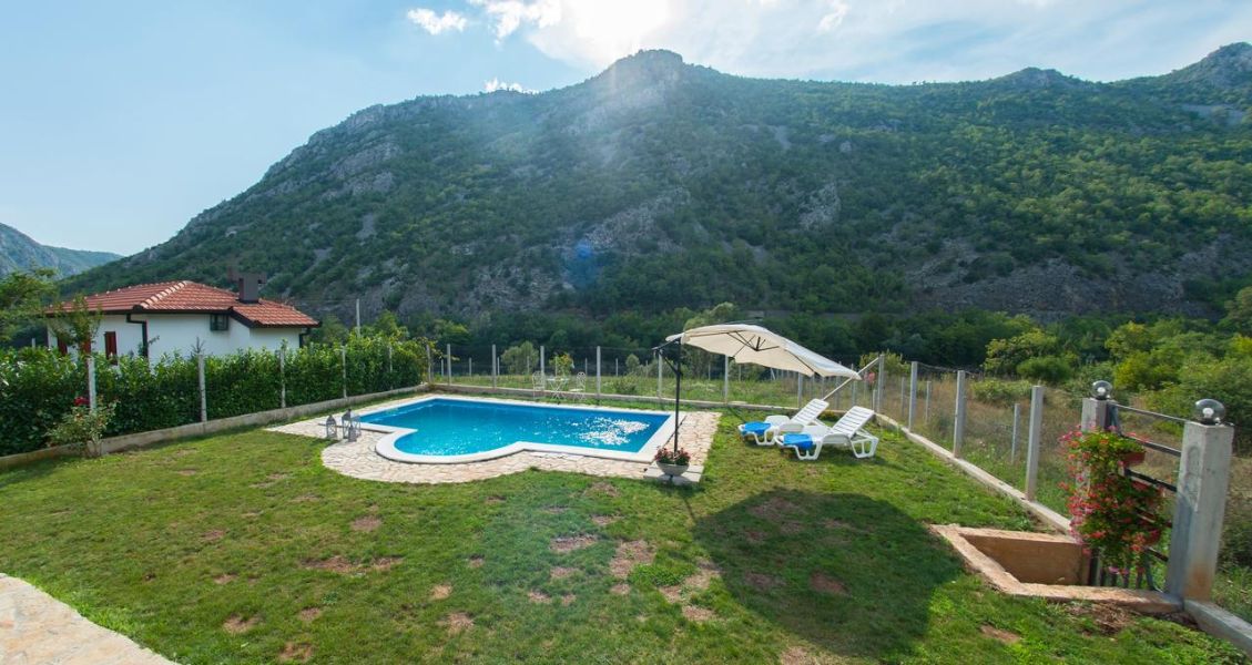 Vacation Home My Dream - Holiday Home in Mostar - outside terrace with swimming pool