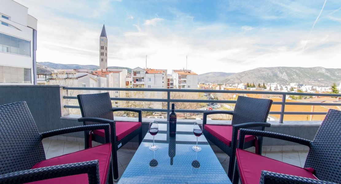 Mostar Apartments - Luxury Apartment Infinity - One bedroom apartment - Terrace View