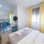 Mostar Studio Apartment Morning Star near Old Bridge Living Room and Bedroom Bedroom with Double Bed